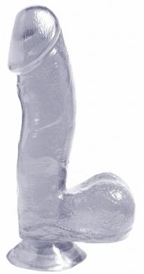 Basix 6.5 inches Dong with Balls & Suction Cup