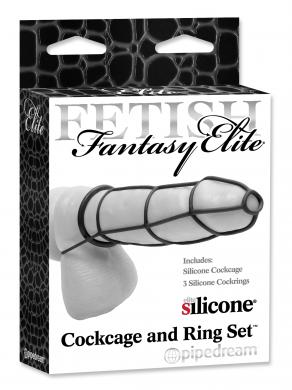 Cockage and Ring Set - Black