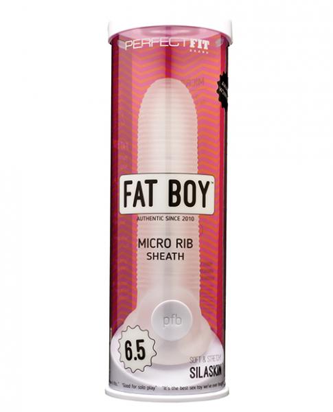 Perfect Fit Fat Boy Micro Ribbed Sheath 6.5 inches Clear