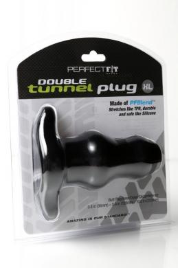 Double Tunnel Plug X-Large Black