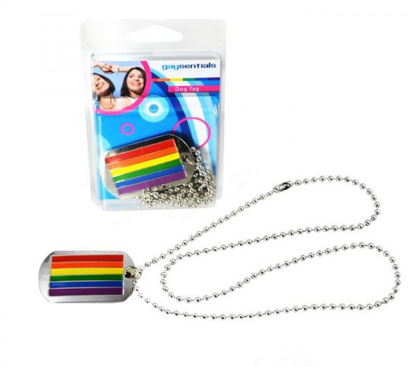 Gaysentials Rainbow Dog Tag Necklace