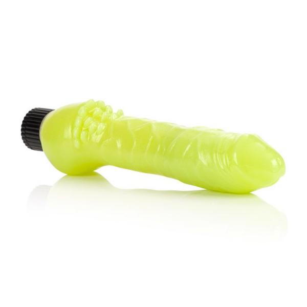 Glow in the Dark Vibrating Jelly Dildo Green