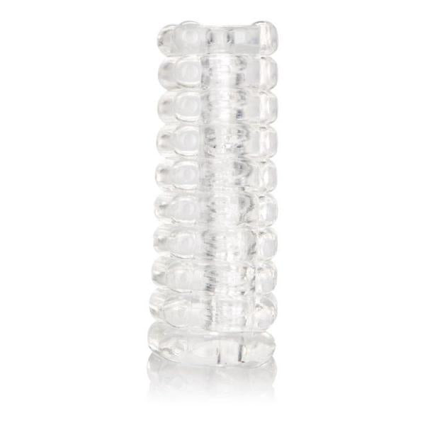 Ribbed Reversible Masturbation Stroker Clear