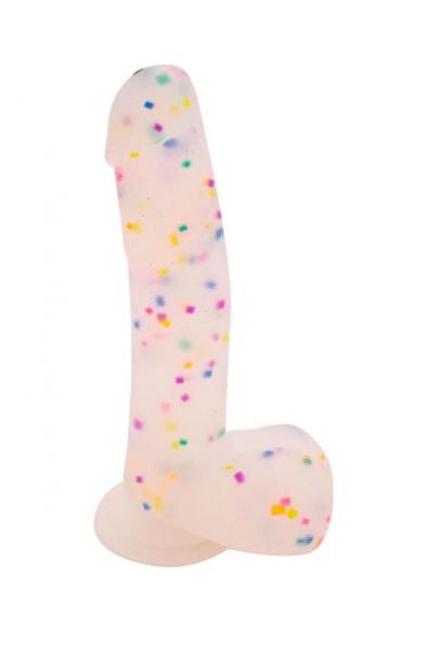 Get Lucky 8.5'' Real Skin Confetti Cock - Multi Color