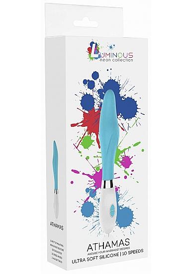 Shots Luminous Athamas Silicone 10 Speed Vibrator - Turquoise