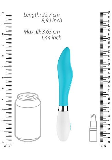 Shots Luminous Athamas Silicone 10 Speed Vibrator - Turquoise