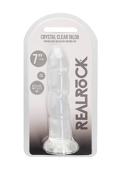 Shots Realrock Crystal Clear 7'' Dildo  - Transparent