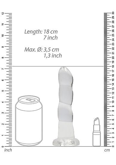 Shots Realrock Crystal Clear 7'' Dildo  - Transparent