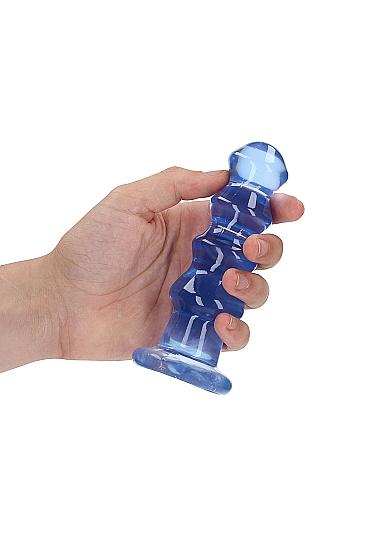 Realrock Curvy Dildo Or Butt Plug 5.5in Blue