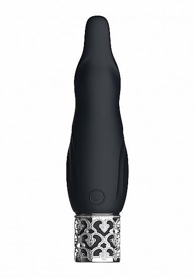 Royal Gems Sparkle Black Rechargeable Silicone Bullet