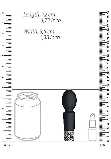 Royal Gems Brilliant Black Rechargeable Silicone Bullet