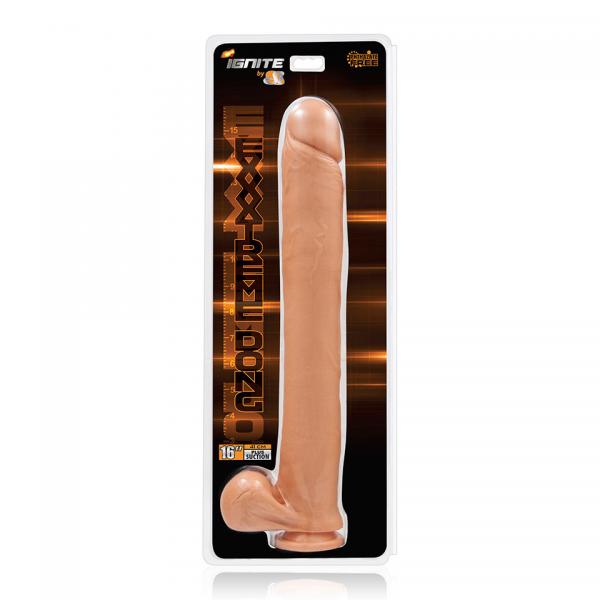 Si 16 inches Exxtreme Dong with Suction Cup Beige