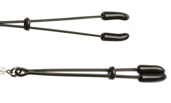 Black Beaded Nipple Clamps With Tweezer Tip Black