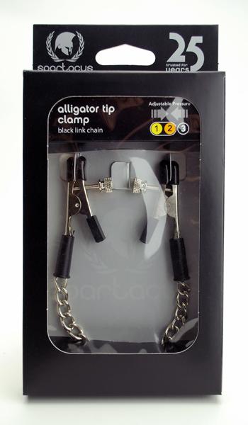 Adjustable Alligator Nipple Clamps With Link Chain Silver