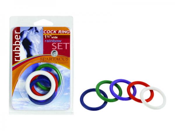 Rainbow Rubber C Ring 5 Pack - 1.25 Inch