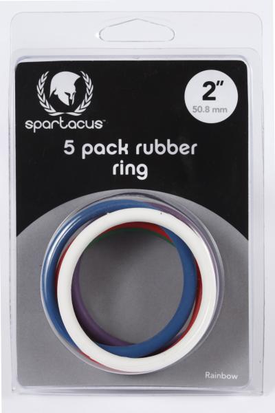 Rainbow Rubber C Ring 5 Pack - 2 inch