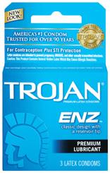 Trojan ENZ Lubricated Condoms 3 Pack