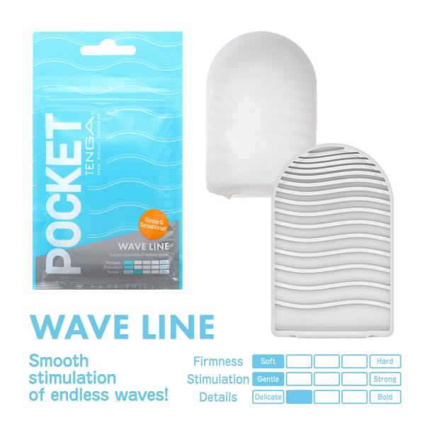 Tenga Pocket Masturbator Sleeve Wavy Line