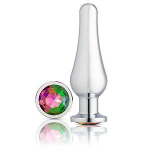 Cloud 9 Gems Silver Chromed Tall Anal Plug Medium