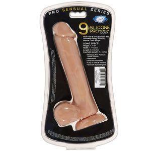 Pro Sensual Premium Silicone Dong Tan 9 inches with 3 C-Rings